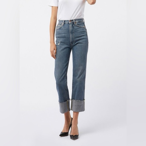 3x1 Claudia Extreme Hi Kick Tear Jeans - Picture 11 of 11